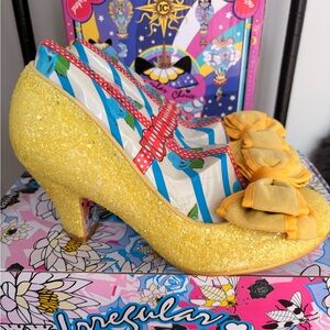 Irregular Choice Yellow Bow Glitter Heels 💛